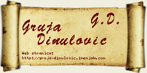 Gruja Dinulović vizit kartica